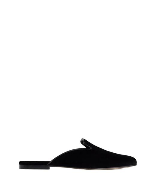 12 STOREEZ Black Mules En Velours