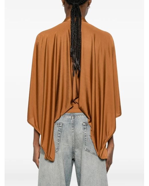 Rick Owens Orange Knot-Detail Blouse