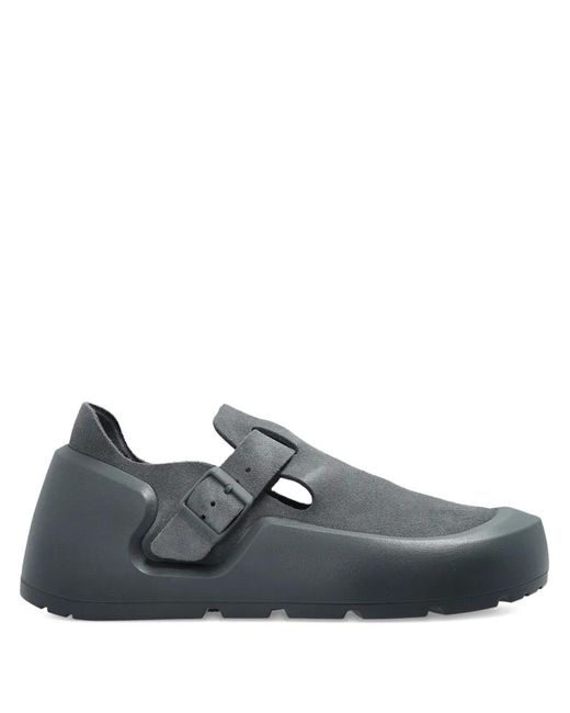 Birkenstock Gray Reykjavik Buckle-Strap Leather Sneakers