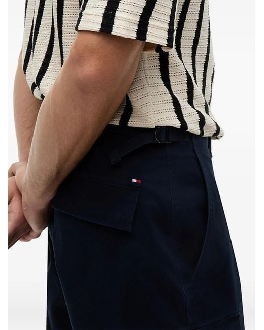 Tommy Hilfiger Blue Multiple-Pocket Cargo Shorts for men