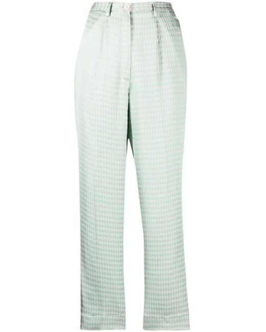 Pantalon Court À Motif Pied-De-Poule Forte Forte en coloris Green