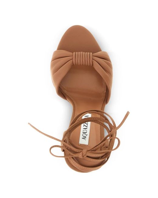 Aquazzura White Carina Tie-Fastening Sandals