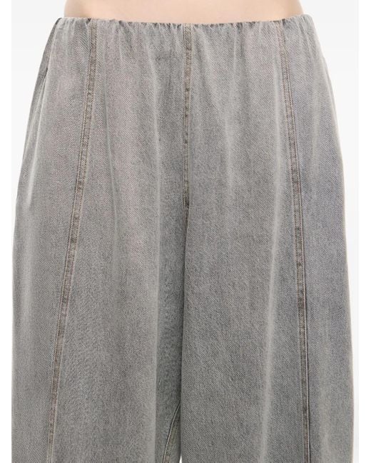 Bimba Y Lola Gray Elasticated-Waist Jeans