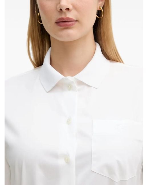 Lacoste White Chest-Pocket Shirt