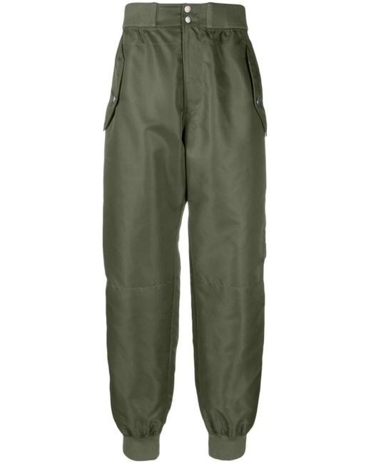 Pantaloni con logo inciso di Alexander McQueen in Green da Uomo