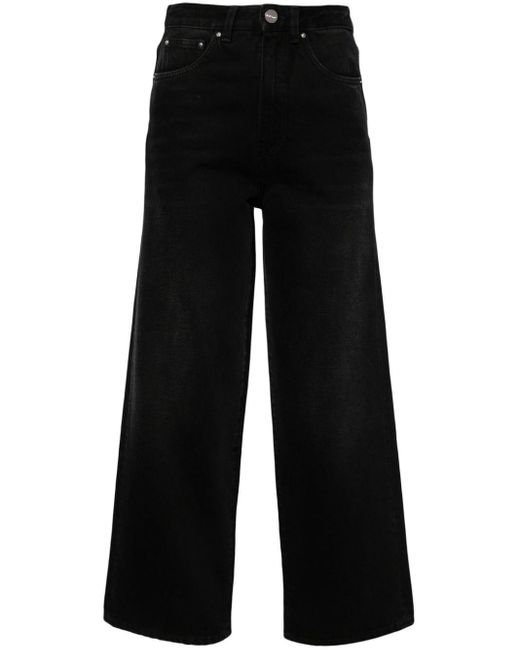 Totême  Black Gerade High-Waist-Jeans