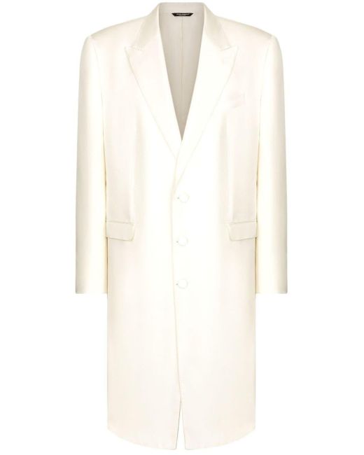 Cappotto monopetto di Dolce & Gabbana in White da Uomo