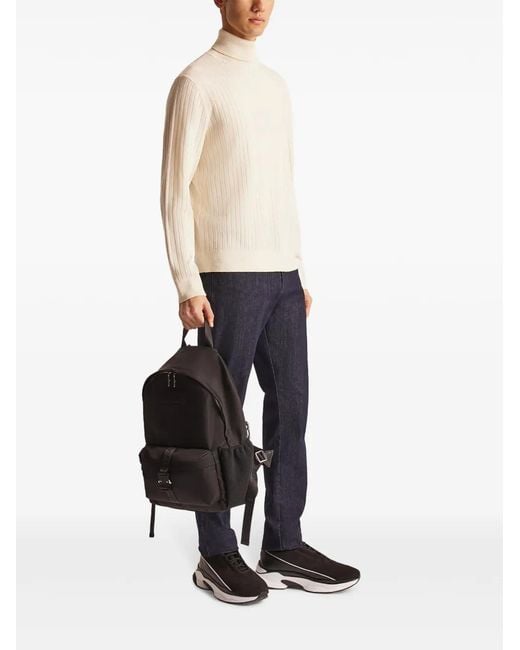 Fusalp Black Logo-Patch Backpack