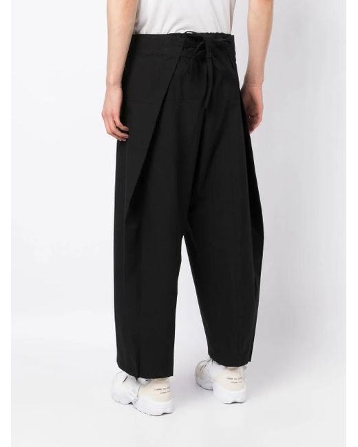 Craig Green Black Cotton Wide-Leg Trousers for men