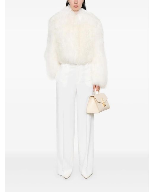 Numerootto White Charlie Shearling Jacket