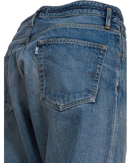 Nonnative Blue Button-Fly Straight-Leg Jeans for men