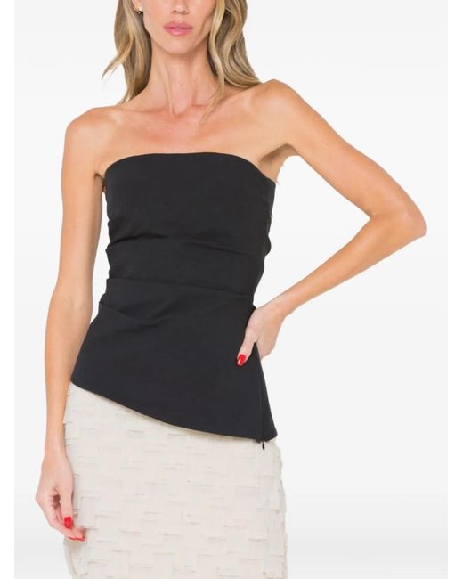 JBQ Black Strapless Gathered Top