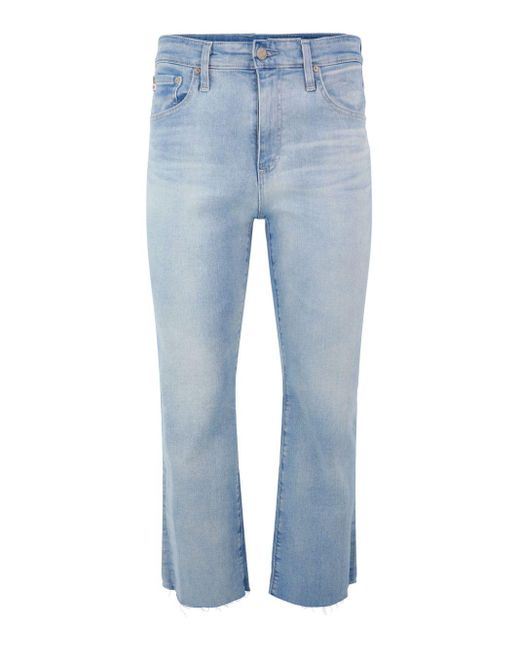 AG Jeans Blue Farah Bootcut Cropped Jeans