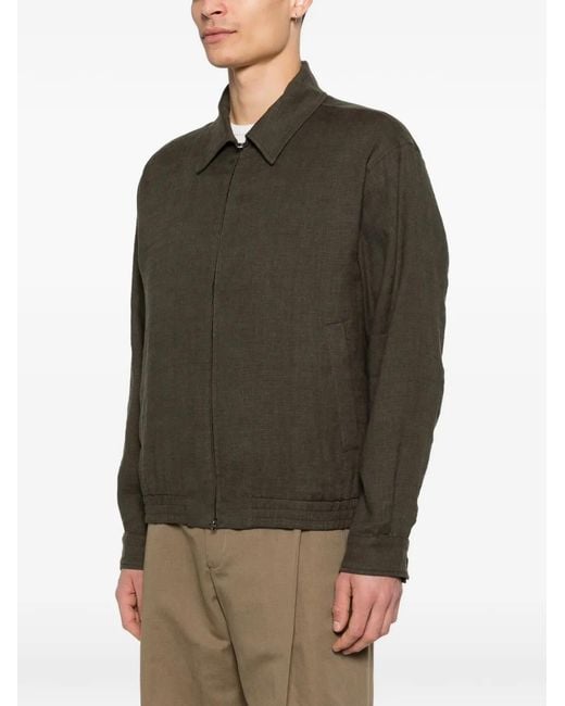 Herno Green Zip Jacket for men
