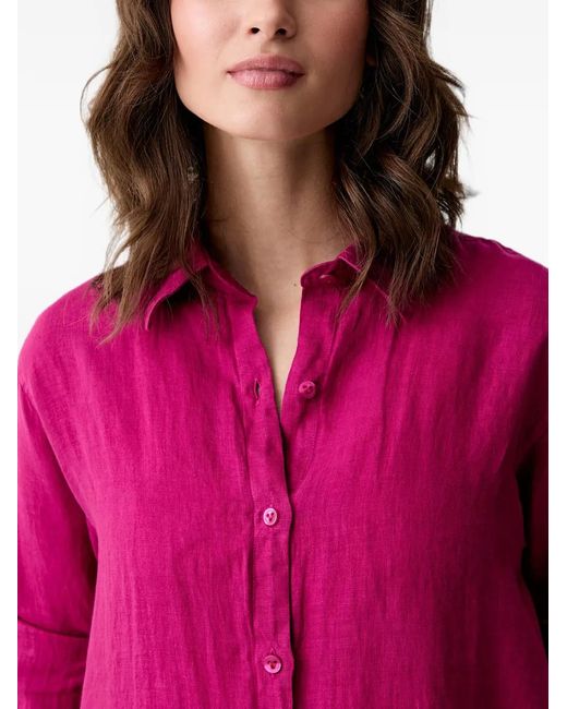 Vilebrequin Pink Fragance Roll-Tab Sleeve Shirt Mini Dress