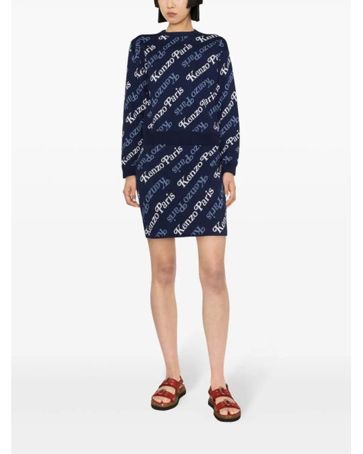 KENZO Blue Sweater With Verdy Logo