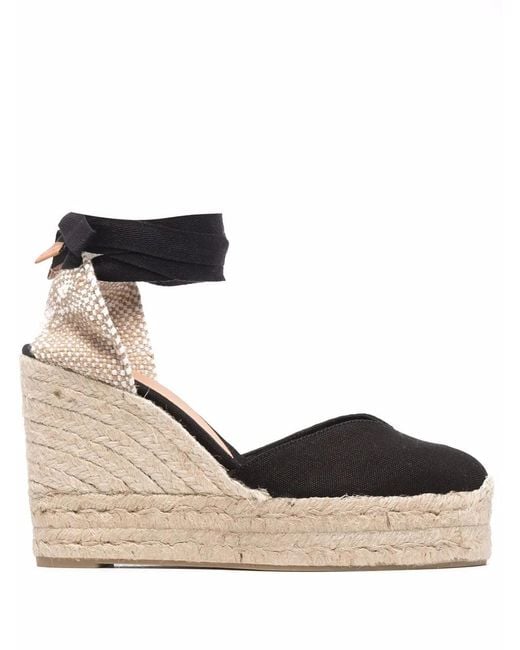 Castaner Black Chiara 110Mm Wedge Espadrilles