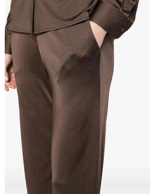 Helmut Lang Brown Fluid Straight-Leg Trousers