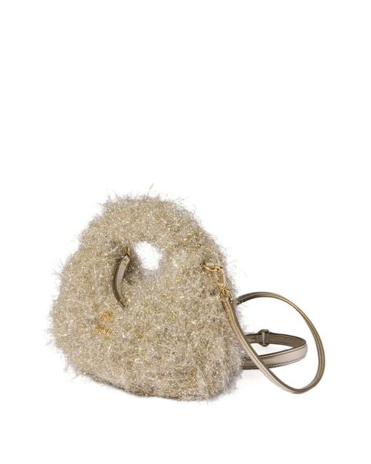 Miu Miu White Mini Wander Tote Bag