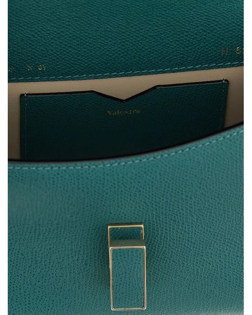 Valextra Green Iside Micro Leather Handbag
