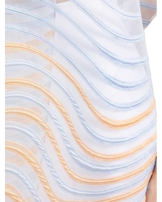 Gemy Maalouf White High-Collar Cape