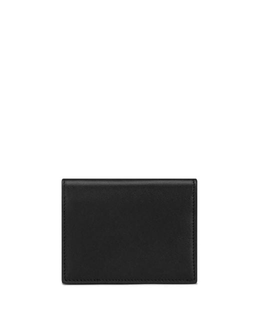 Dolce & Gabbana Black Logo-Tag Leather Bi-Fold Wallet for men