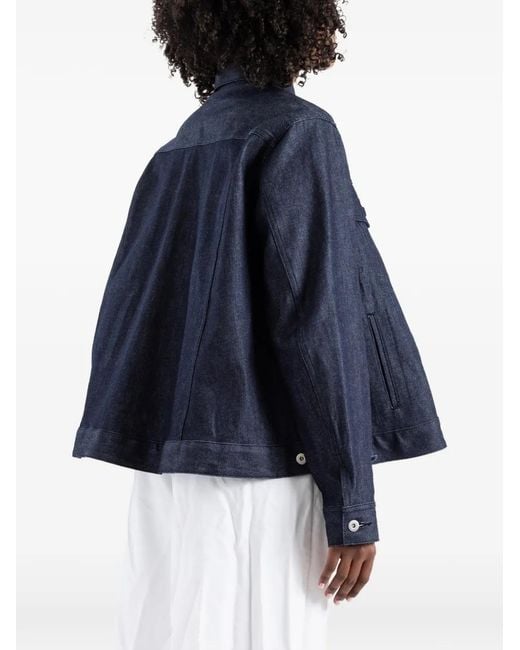 COMME DES GARÇON BLACK Blue A-Line Denim Jacket