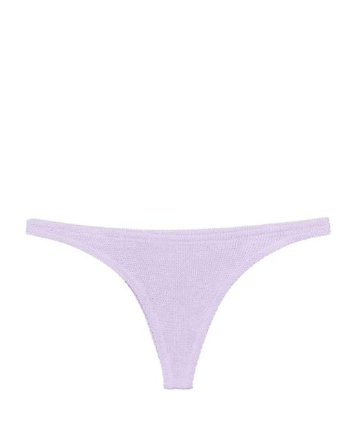 Mc2 Saint Barth Purple Naomi Crinkled Bikini Bottoms