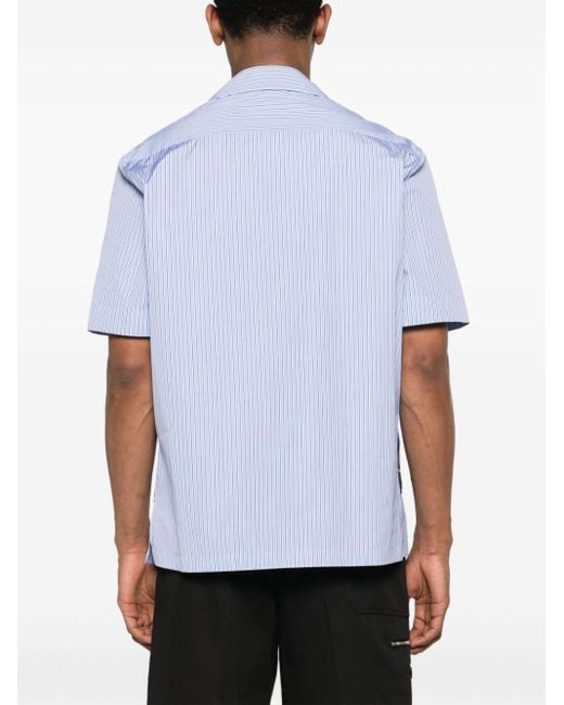 Camisa a rayas con estampado Nautical Versace de hombre de color Blue