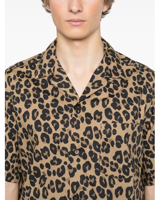 Aspesi Hemd Mit Leoparden-Print in Brown für Herren