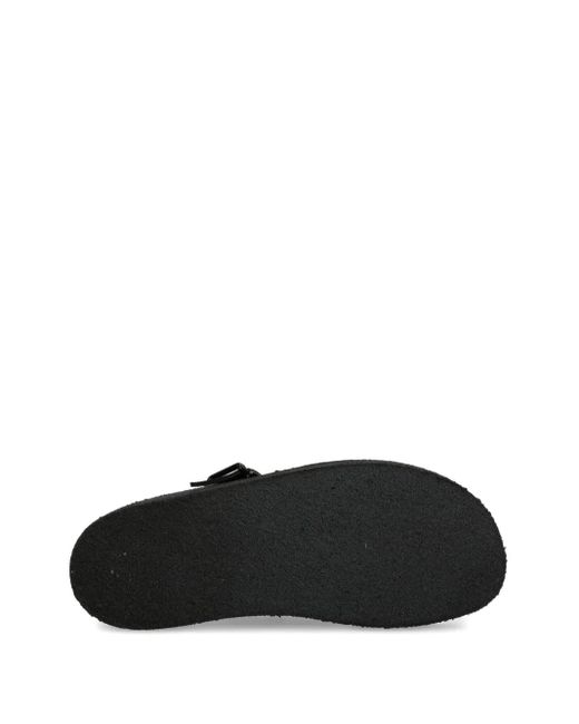 Clarks Black Trek Wedge Slippers