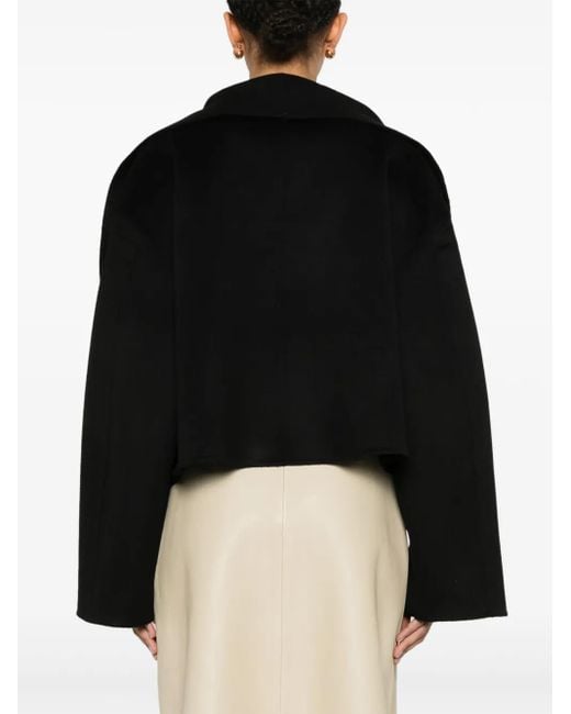 Totême Black Signature Double Wool Jacket