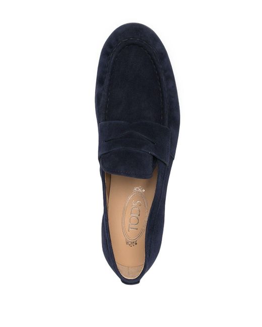Tod S スエード スエード ローファー カラー ブルー メンズ Lyst Tod S スエード スエード ローファー カラー ブルー メンズ Lyst