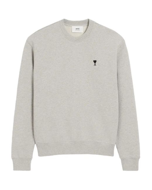 AMI Sweatshirt mit Herz-Logo in Gray für Herren