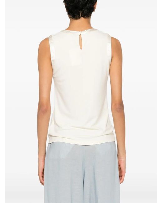 ELEH White Sleeveless Crew-Neck Top