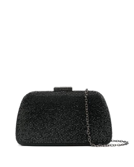 Serpui Black Josephine Rhinestone-embellished Clutch Bag