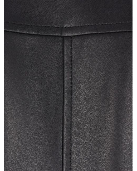 Loewe Gray Leather Shirt Jacket for men