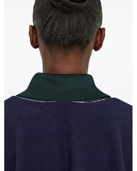 Ferragamo Blue Cape mit Fransen
