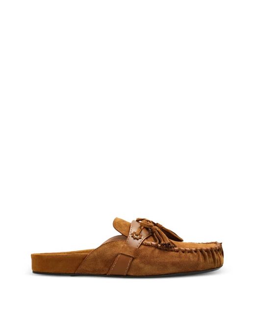 Isabel Marant Brown Malvin Tassel-Detail Mules