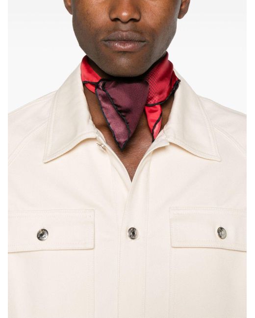 Maison Kitsuné Hemdjacke mit klassischem Kragen in Natural für Herren