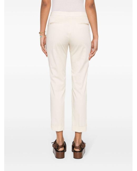 Etro Natural Cropped Gabardine Trousers
