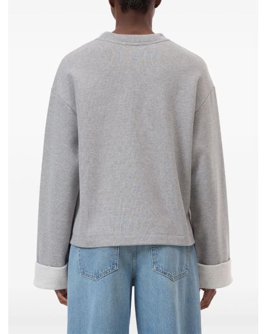 Closed Gray Turn-Up Long-Sleeve Sweatshirt