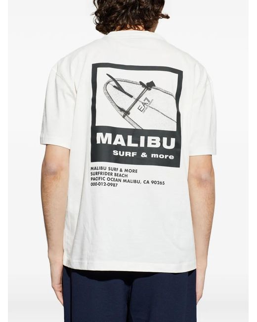 EA7 White Crew Neck T-Shirt for men