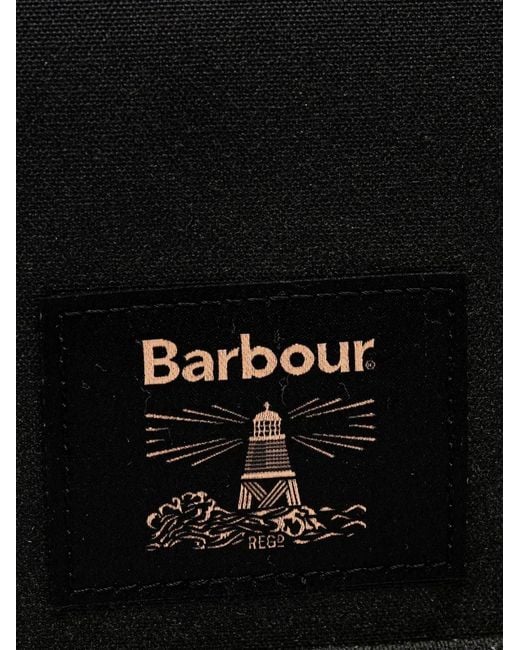 Barbour Black Logo-Patch Messenger Bag