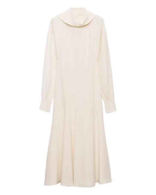 Prada Natural Silk Midi Dress