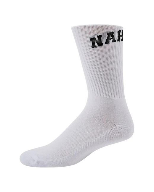 NAHMIAS White Logo-Detail Socks for men