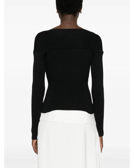 Magda Butrym Black Ribbed Sweater