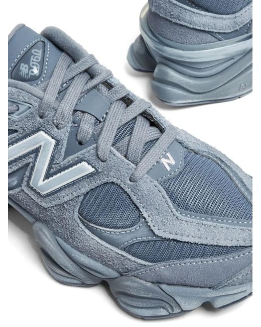 New Balance 9060 In Grey/blue Leather