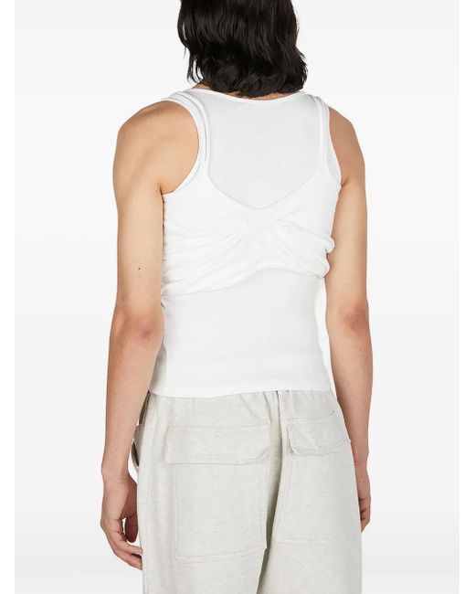 rusfrcade White Ean Layered Tank Top