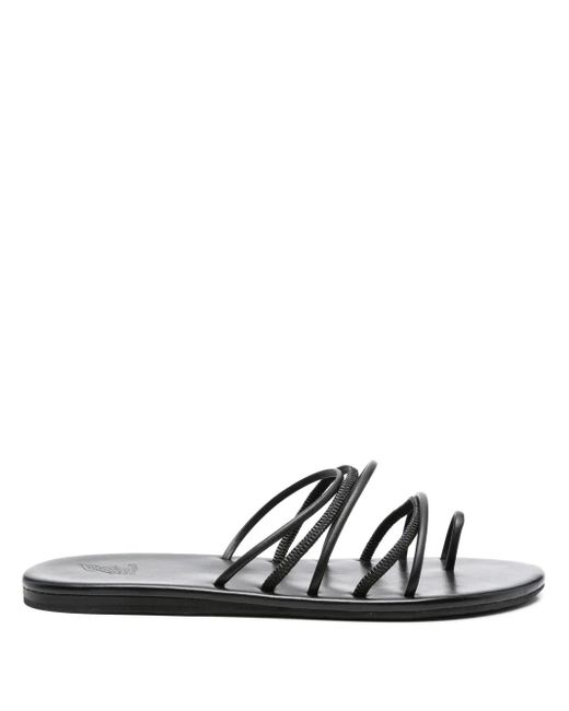 Ancient Greek Sandals White Multi-Strap Leather Sandals